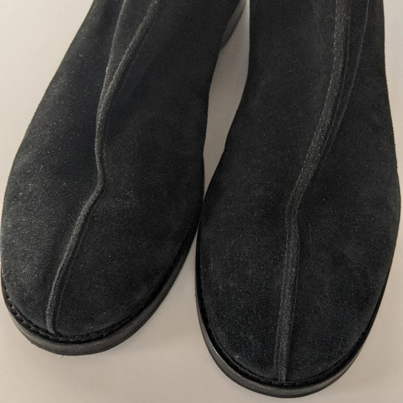 Jimmy Choo suede winter fur lined back tie slouchy mid shin Boot New - Picture 9 of 12